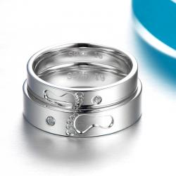 قیمت ست حلقه نقره - کد R020 - ست انگشتر نقره