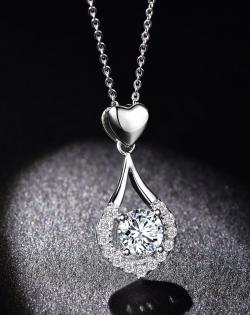 گردنبند نقره سواروسکی - کد N045