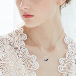 گردنبند نقره سواروسکی کد GN003